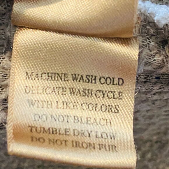 True Grit Women's Medium Quarter Zip Sherpa Pullover Fleece Sweater in Cream - Picture 8 of 9